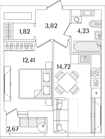38,3 м², 1-комнатная квартира 9 492 403 ₽ - изображение 13