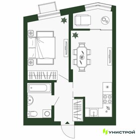 Квартира 42,3 м², 1-комнатная - изображение 1