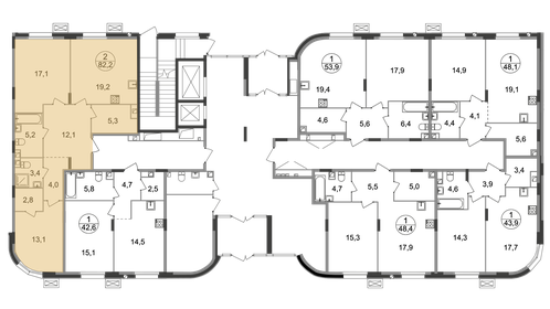 Квартира 82,2 м², 2-комнатная - изображение 2