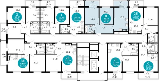 50,3 м², 2-комнатная квартира 19 244 780 ₽ - изображение 20