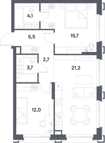 69,4 м², 3-комнатная квартира 22 500 000 ₽ - изображение 43