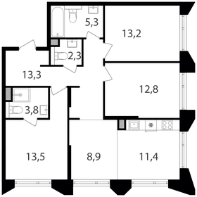 Квартира 84,5 м², 3-комнатная - изображение 1