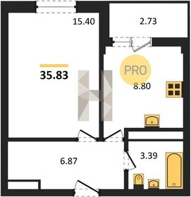 Квартира 35,8 м², 1-комнатная - изображение 1