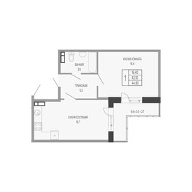 48,9 м², 1-комнатная квартира 10 500 000 ₽ - изображение 59