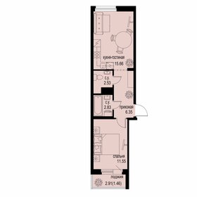 Квартира 40,4 м², 1-комнатная - изображение 1