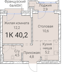 40,3 м², 1-комнатная квартира 8 093 700 ₽ - изображение 60