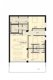 Квартира 197,1 м², 4-комнатная - изображение 1