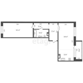56,1 м², 2-комнатная квартира 6 700 000 ₽ - изображение 51