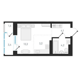 23 м², апартаменты-студия 3 800 000 ₽ - изображение 10