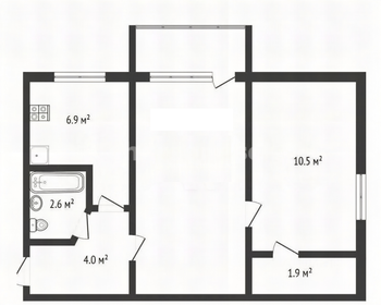 Квартира 46 м², 2-комнатная - изображение 4