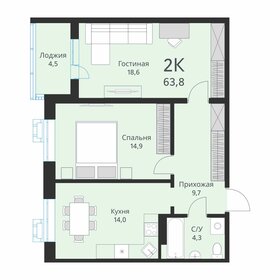 58,5 м², 2-комнатная квартира 13 500 000 ₽ - изображение 51