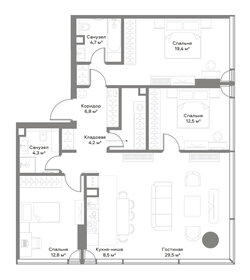 Квартира 103 м², 3-комнатная - изображение 2