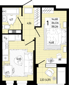 31,8 м², квартира-студия 4 849 628 ₽ - изображение 28