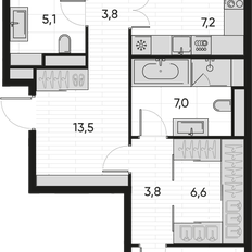 Квартира 90,2 м², 3-комнатная - изображение 2