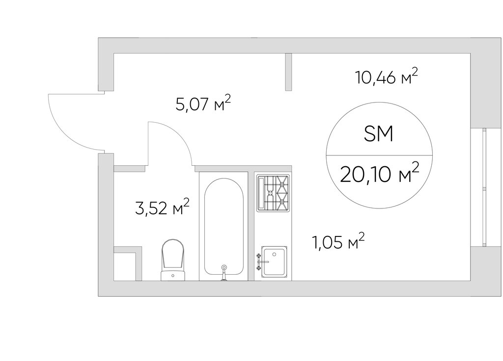 Варианты планировок апарт-комплекс N’ICE LOFT - планировка 9