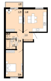 Квартира 49 м², 2-комнатная - изображение 1