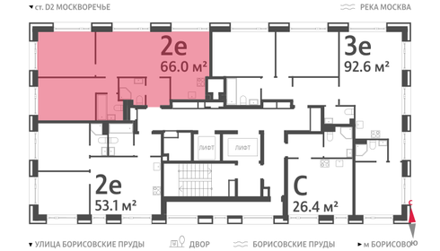 66 м², 2-комнатная квартира 30 255 786 ₽ - изображение 43