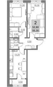 51 м², 2-комнатная квартира 3 962 300 ₽ - изображение 49