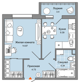 52,4 м², 2-комнатная квартира 1 600 000 ₽ - изображение 45
