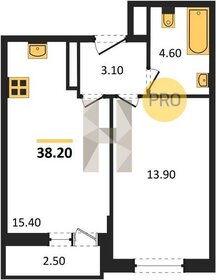 Квартира 38,2 м², 1-комнатная - изображение 1