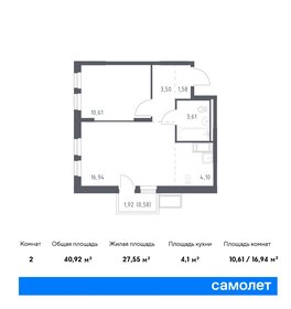 Квартира 40,9 м², 1-комнатная - изображение 1