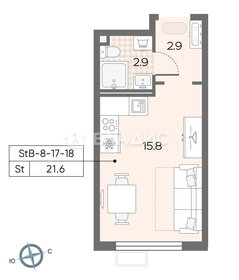 Квартира 21,6 м², студия - изображение 2