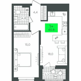 45 м², 1-комнатная квартира 5 000 000 ₽ - изображение 53