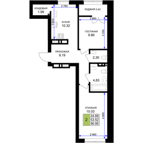 60,4 м², 2-комнатная квартира 4 000 000 ₽ - изображение 39