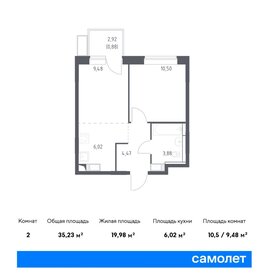 Квартира 35,2 м², 1-комнатная - изображение 1