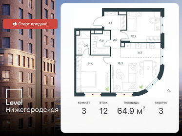 71,3 м², 3-комнатная квартира 20 499 000 ₽ - изображение 78