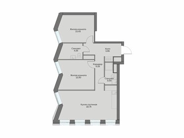 Квартира 67,9 м², 2-комнатные - изображение 1