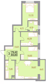 115 м², 5-комнатная квартира 11 500 000 ₽ - изображение 133