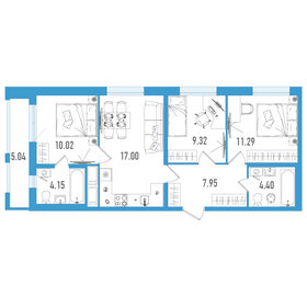 63,3 м², 3-комнатная квартира 10 757 600 ₽ - изображение 48