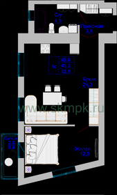 52 м², 1-комнатная квартира 4 250 000 ₽ - изображение 1