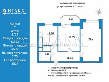 Квартира 60,2 м², 2-комнатная - изображение 1