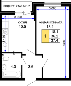 37,2 м², 1-комнатная квартира 4 770 000 ₽ - изображение 25