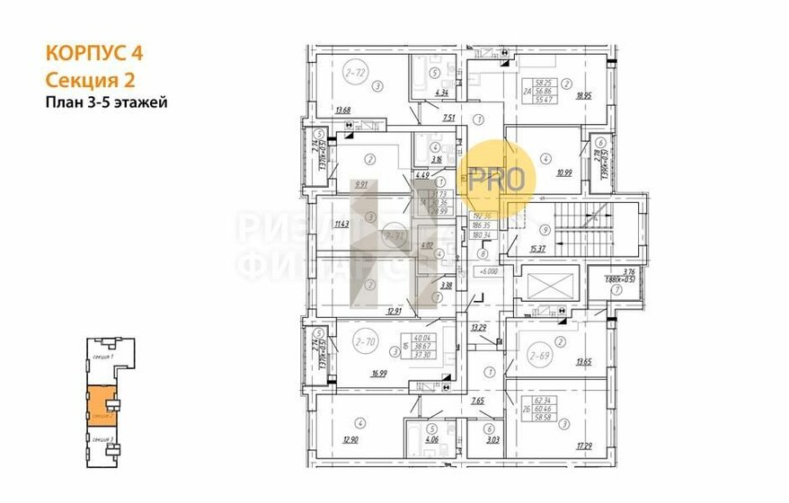 34,1 м², 1-комнатная квартира 3 704 040 ₽ - изображение 1