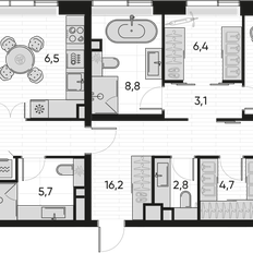 Квартира 118,3 м², 4-комнатная - изображение 2