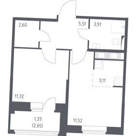 Квартира 39,3 м², 1-комнатная - изображение 1