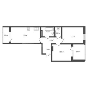 Квартира 65,5 м², 3-комнатная - изображение 1