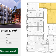 Квартира 53,9 м², 2-комнатная - изображение 2