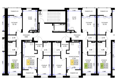 43,2 м², 1-комнатная квартира 4 927 080 ₽ - изображение 23