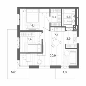 Квартира 71,1 м², 3-комнатная - изображение 1