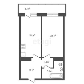 Квартира 47,6 м², 2-комнатная - изображение 1