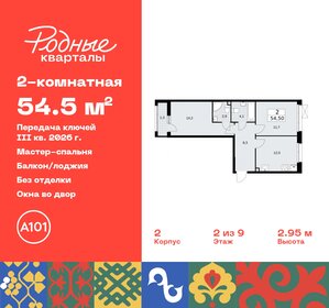 53,8 м², 2-комнатная квартира 9 738 284 ₽ - изображение 28