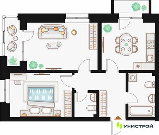 Квартира 56,9 м², 2-комнатная - изображение 1