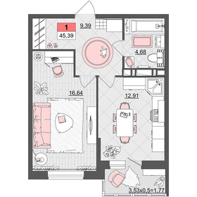 44,3 м², 1-комнатная квартира 5 200 000 ₽ - изображение 29