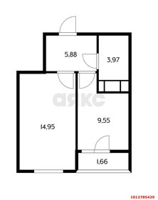 Квартира 36 м², 1-комнатная - изображение 1