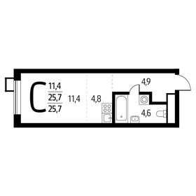 30 м², квартира-студия 7 500 000 ₽ - изображение 61