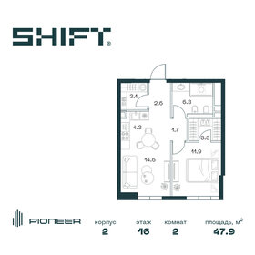 48,4 м², 2-комнатная квартира 38 193 060 ₽ - изображение 49